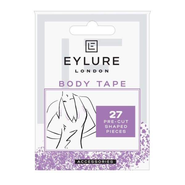 This is the ideal way to avert a fashion disaster. Body Tape will prevent embarrassing gaping by keeping items of clothing exactly where you want them. Pre-cut and shaped for immediate use, they are kind to skin and delicate clothing. Very easy to use and remove they are the one fashion accessory no girl should be without. Contains 27 dermatologically tested adhesive strips in either straight or curved. Eylure's 60 years of beauty heritage brings to you the very best beauty tricks of the trade. From beautiful eyes to creating sheer lines no fashion or beauty addict can be without them. Box Contains 12 x Pre-cut curved pieces 15 x Pre-cut square pieces Instruction leaflet