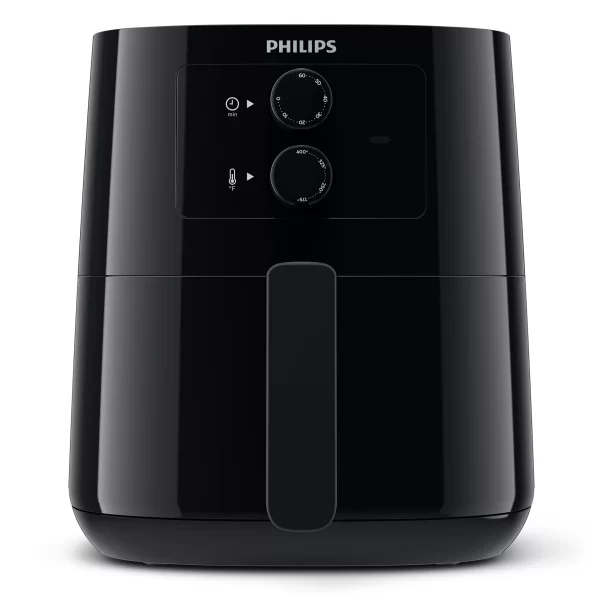 Philips Essential Air Fryer - 4.1 L, 1400 W, Rapid Air Technology, NutriU Recipe App, 60 minutes timer, Adjustable temperature, Deep Fryer Without Oil, Black (HD9200/91)